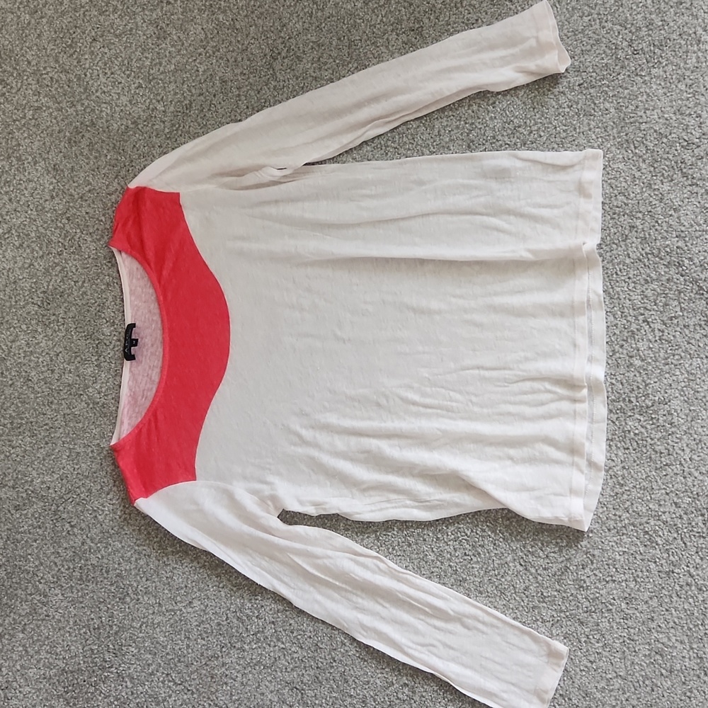 A.P.C. Ivory Linen Long-Sleeve Shirt, size Medium